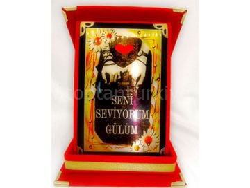 Sevgiliye Özel Mesajlı Plaket