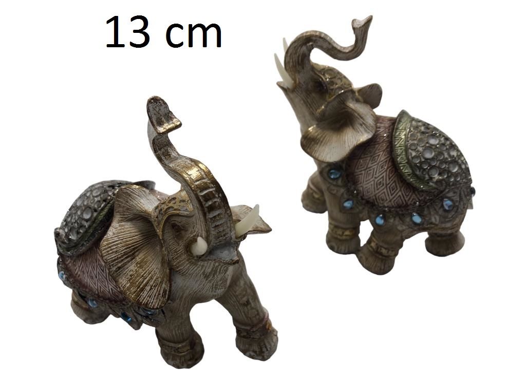 Polyester Dekoratif Kahverengi Fil Biblosu (13 cm)