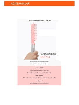 Easy Hair Dry Brush Saç Şekillendirme Saç Kurutma Fırçası