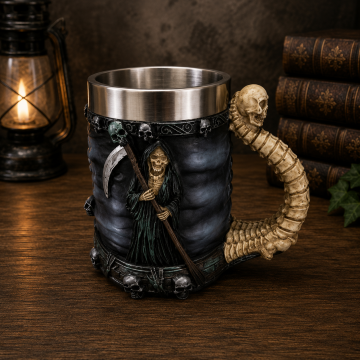3D Oraklı Kuru Kafa Tasarımlı Bardak 600ml