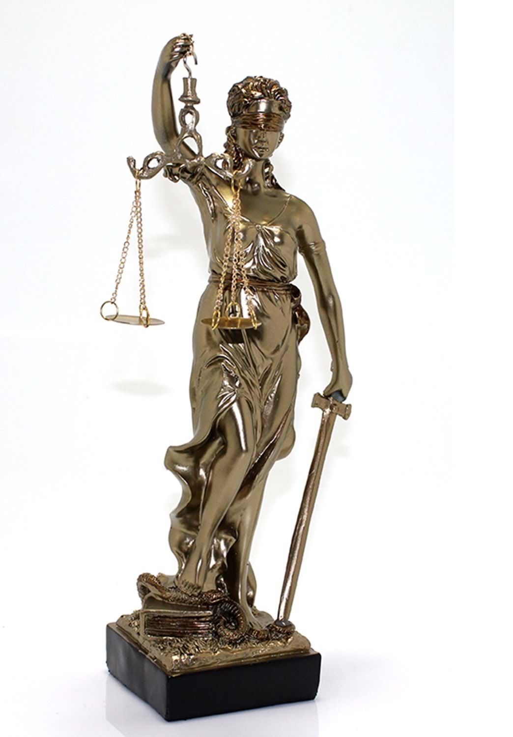 Dekoratif Adalet Terazisi Heykel Biblo 35 Cm