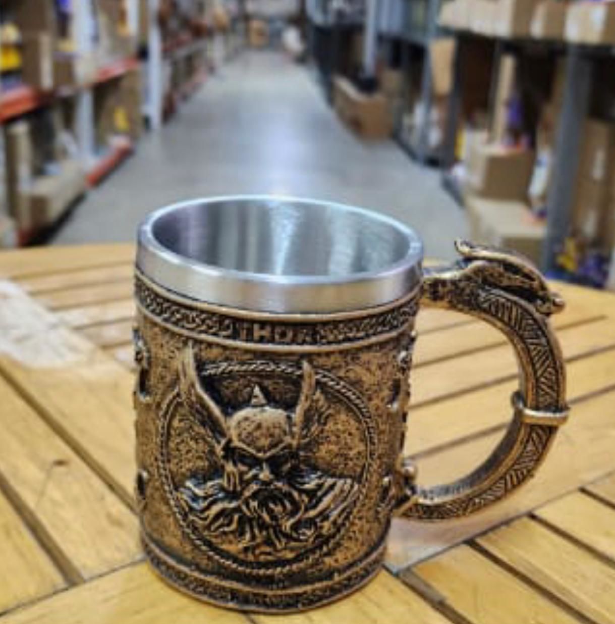 Viking Tasarımlı Kuru Kafa 3D Kupa Bardak