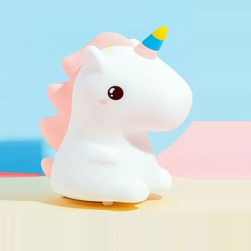 Yumuşak Dokulu Tek Boynuzlu At Tasarımlı Şarjlı Gece Lambası