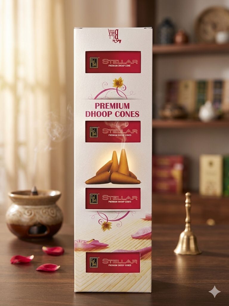 Zed Black Stellar Premium Dhoop Cones Konik Tütsü (12 Paket x 20 gr)