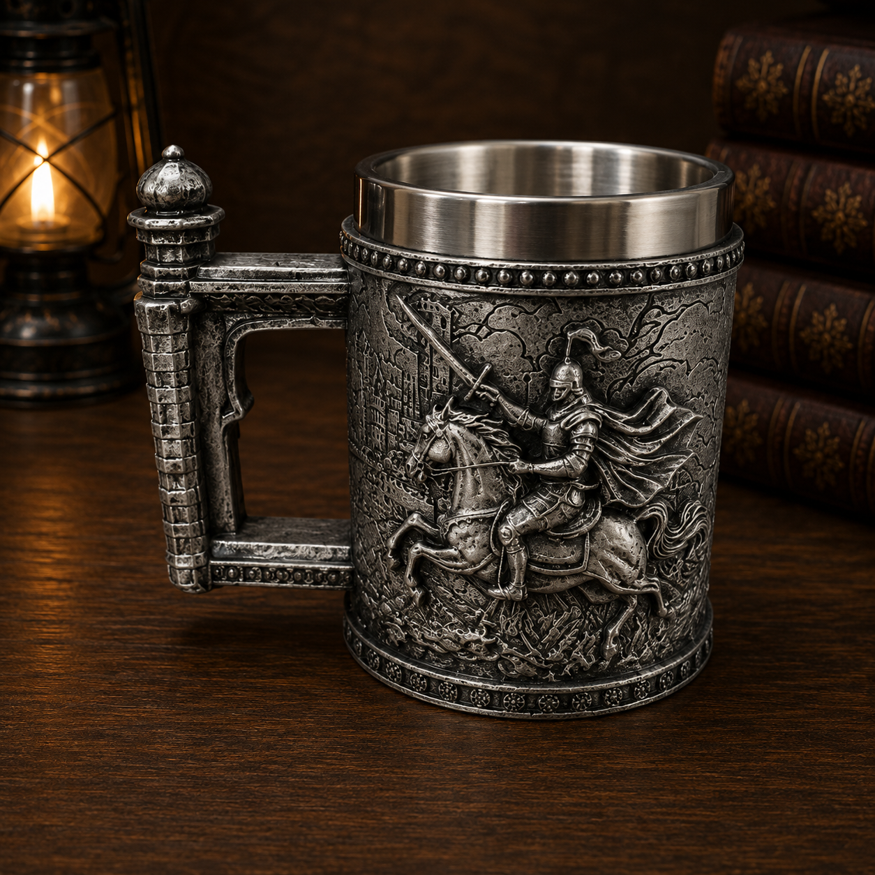 3D Kabartmalı Zırhlı Savaşçı Kupa Bardak 400ML