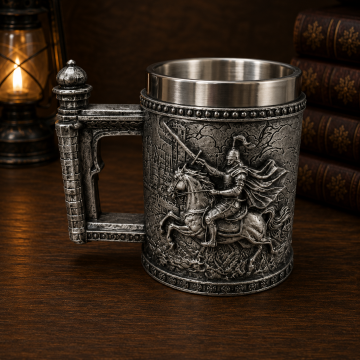 3D Kabartmalı Zırhlı Savaşçı Kupa Bardak 400ML