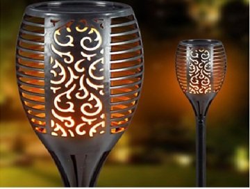 Güneş Enerjili Alev Efektli Bahçe Aydınlatması (76 Cm)