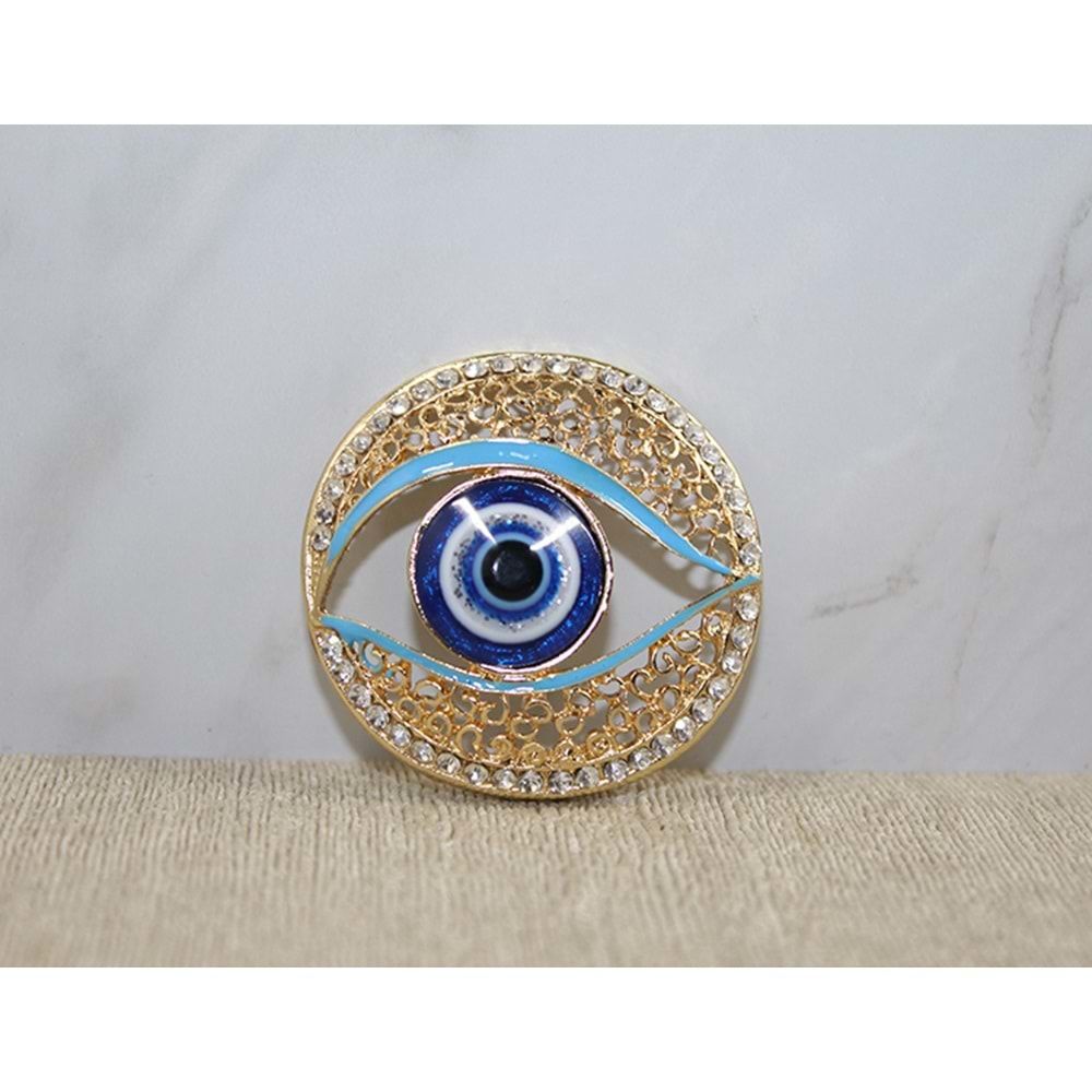 Swarovski Yuvarlak Göz Tasarım Magnet Buz Dolabı Süsü