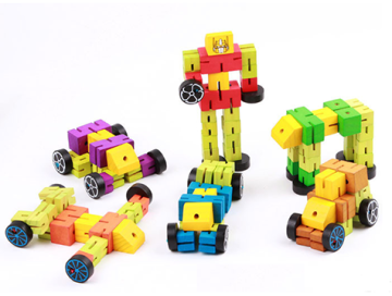 Ahşap Robot Arabaya Dönüşen (17 cm x 8 cm)