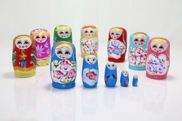 5'li Dekoratif Matruşka Bebek