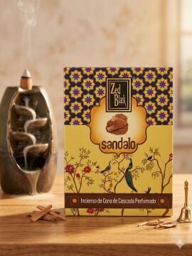 Zed Black Sandalo (Backflow) Geri Akışlı Şelale Tütsü Sandal Ağacı (120 Adet)