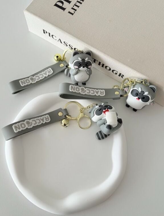 Raccoon Tasarımlı Anahtarlık Ve Çanta Süsü