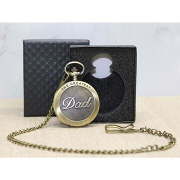 Kutulu Dad (Baba)Yazılı Köstekli Cep Saati