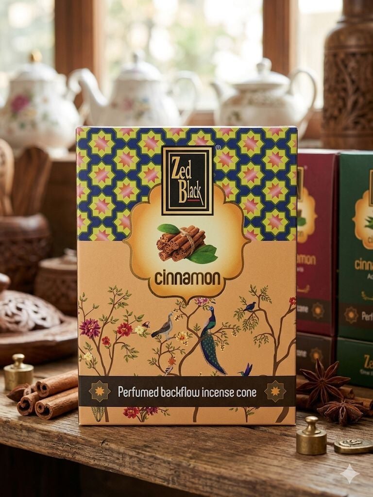Zed Black Tarçın Cinnamon Aromalı Geri Akış (Backflow) Tütsü (120 Adet)