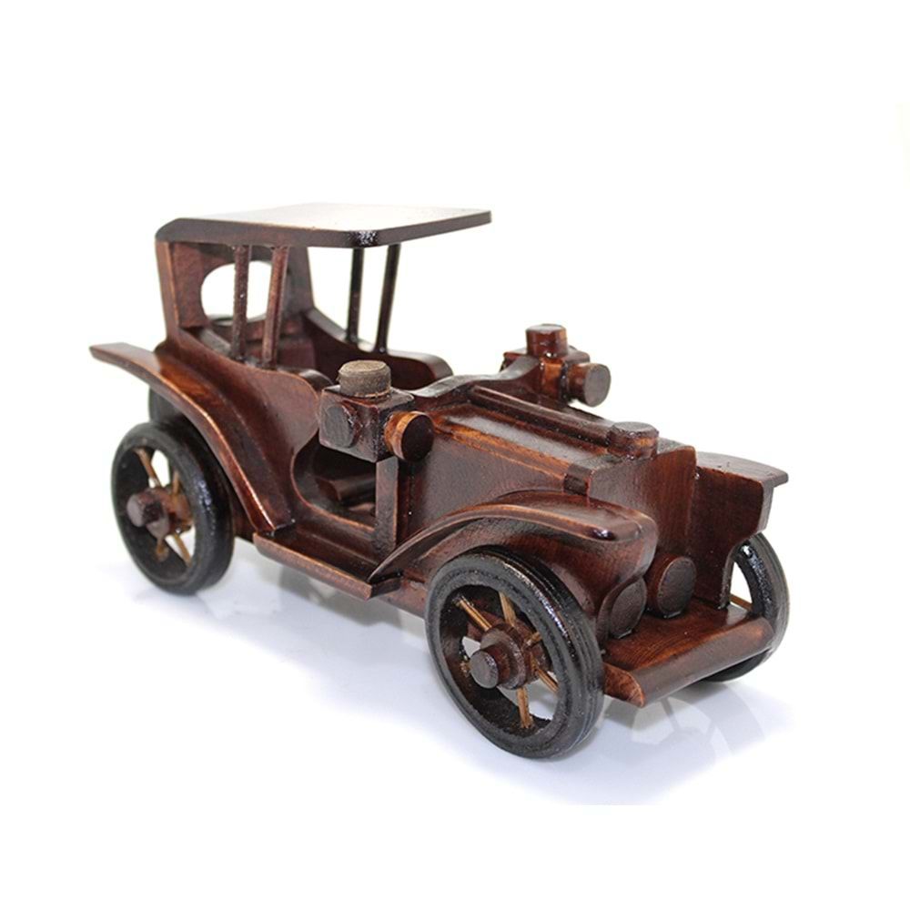 Dekoratif Nostaljik Ahşap Vosvos Araba (19 cm)