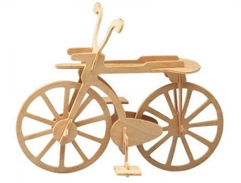3D Puzzle Ahşap Bisiklet Maketi