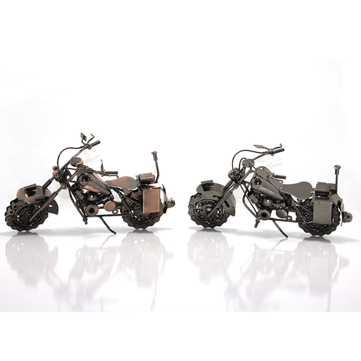 Dekoratif Metal Bilyeli Model Motosiklet Biblo  (27 cm)
