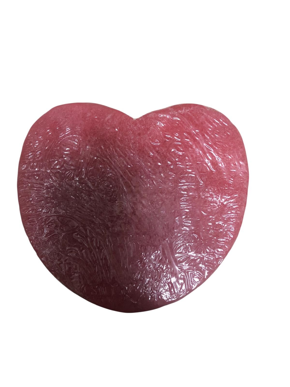 Kırmızı Kalp Formlu Süngerli Sabun (120 gr)