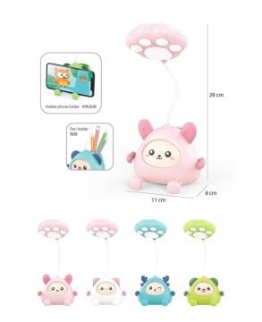 Usb Şarjlı Sevimli Minnoş Kalemlikli Masa Lambası