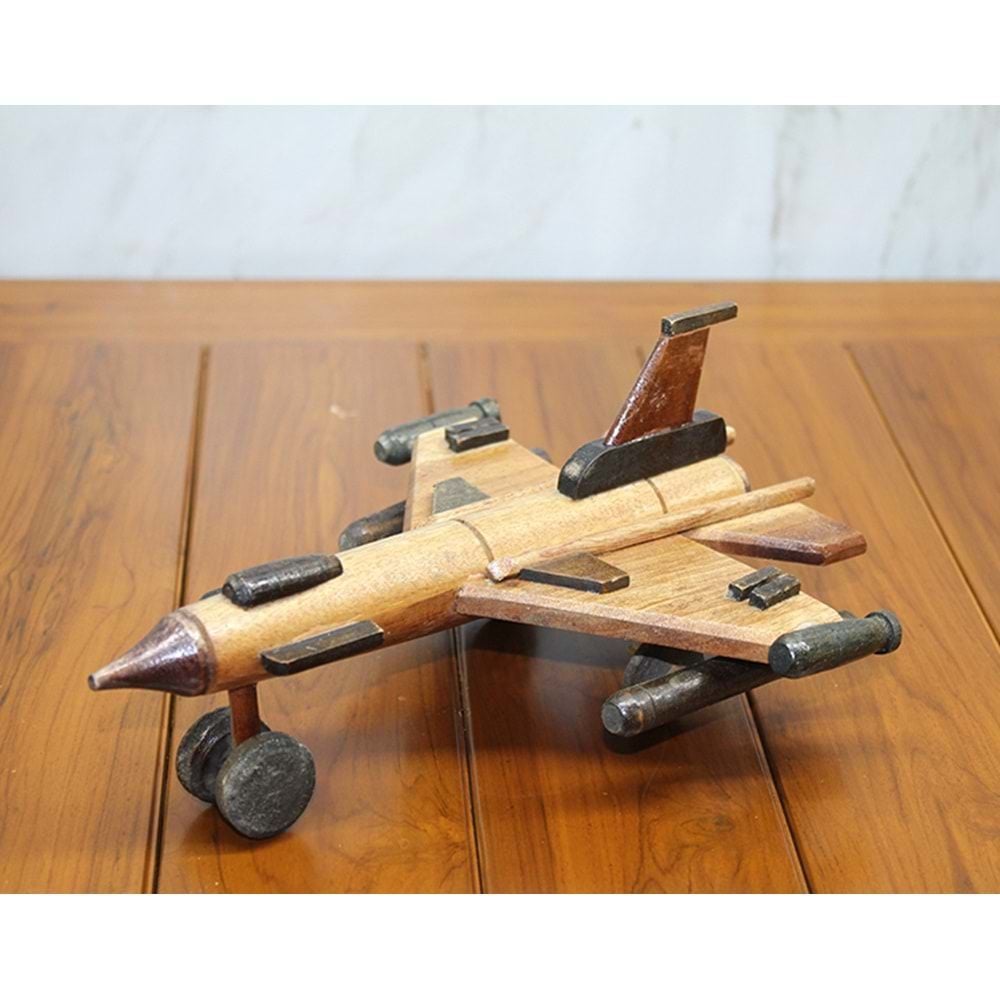 Dekoratif Ahşap Uçak Maketi (25 cm)