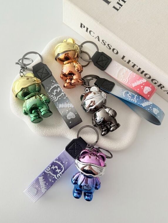 Bear Astronot Tasarımlı Anahtarlık Ve Çanta Süsü