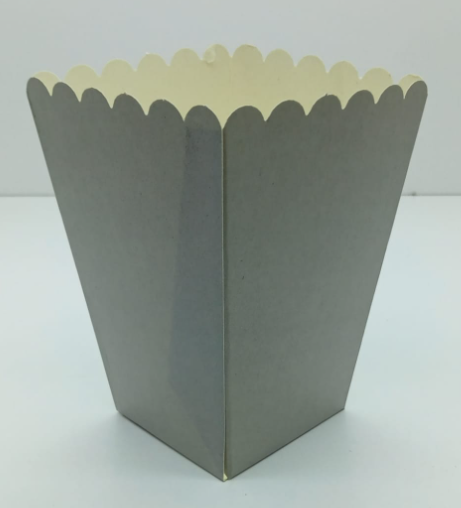 Gri Popcorn & Patlamış Mısır Kutusu (8 Adet)