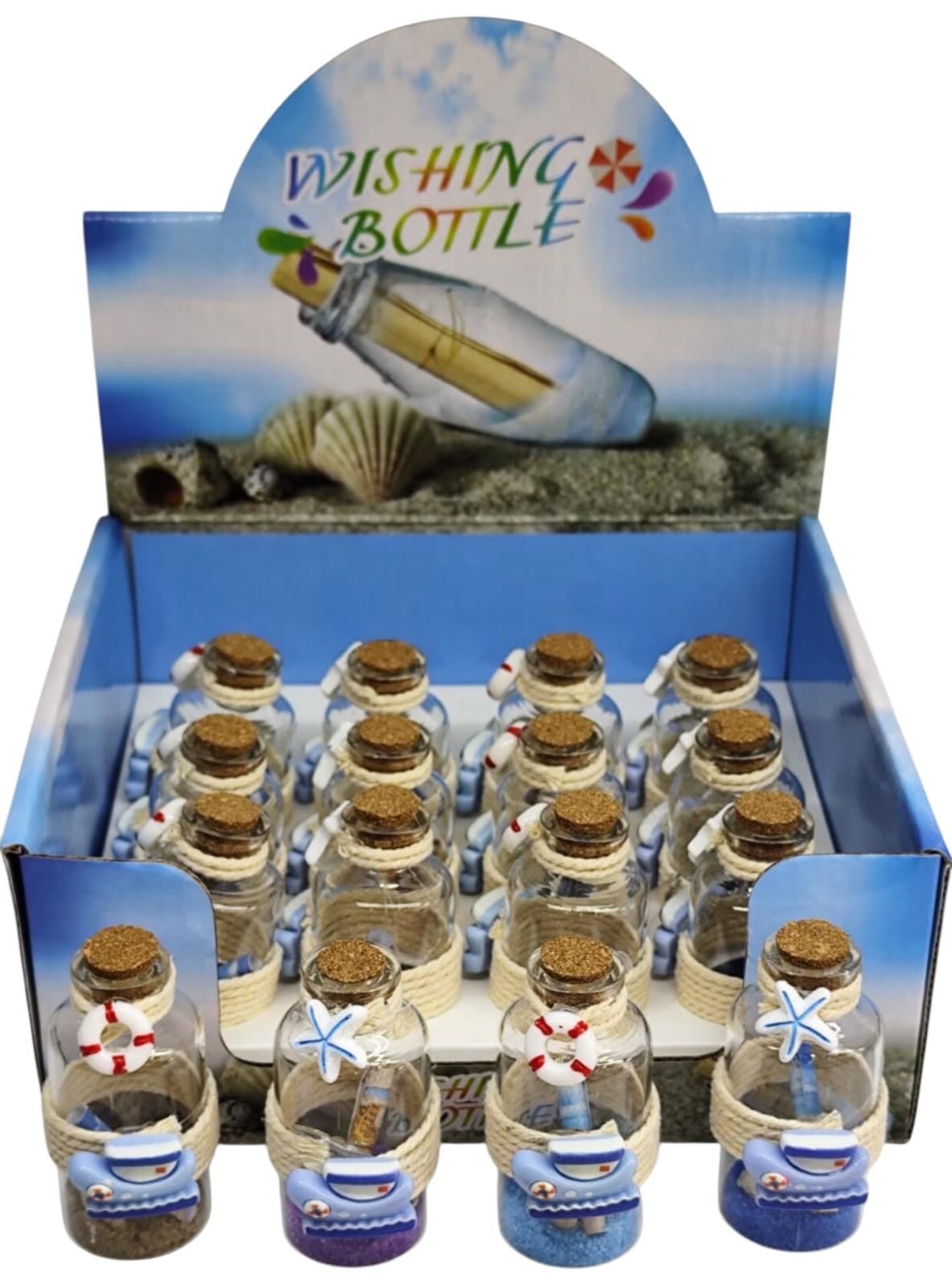Deniz Marin Temalı Wishing Bottle Dilek Şişesi (12 Adet)