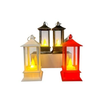 Dekoratif Asılabilir Fener Şeklinde Pilli led Kandil Mumluk