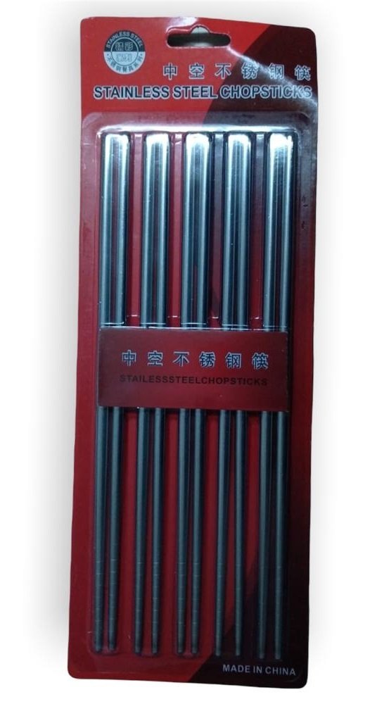 Çin Usulü Metal Yemek Çubukları Chopsticks (10 Çift)