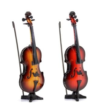 Dekoratif Ahşap Gitar Tasarımlı Biblo (20 cm)