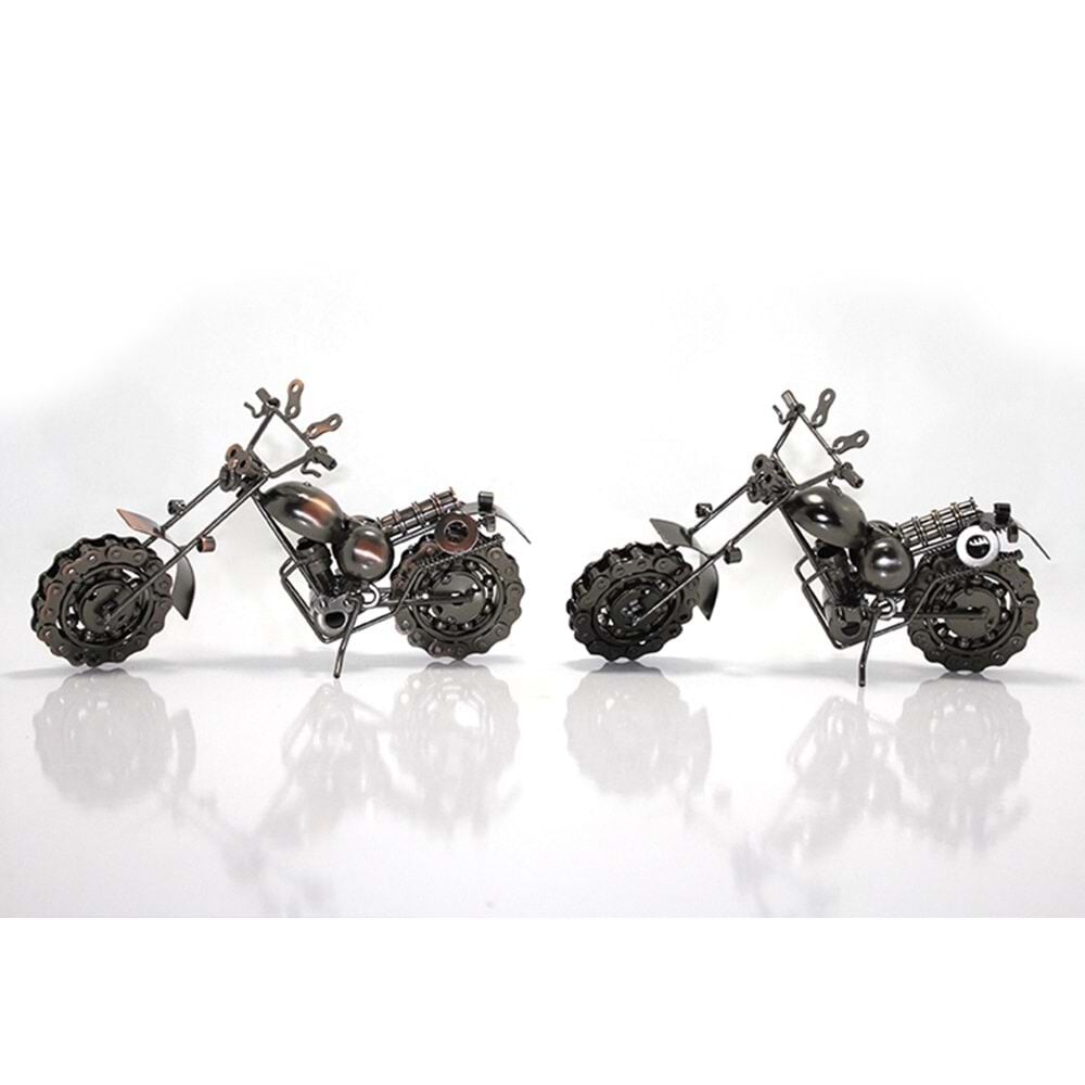 Metal Bilyeli Büyük Boy Motosiklet Maketi(28 cm)