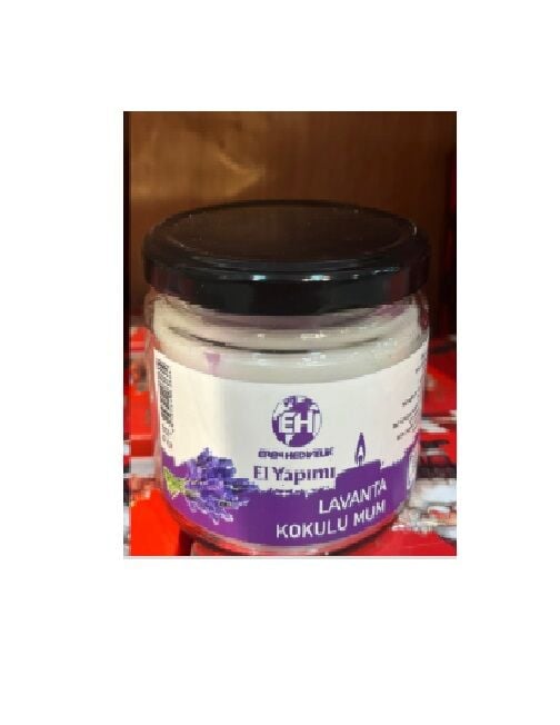 Cam Kavanozda Lavanta Kokulu Mum