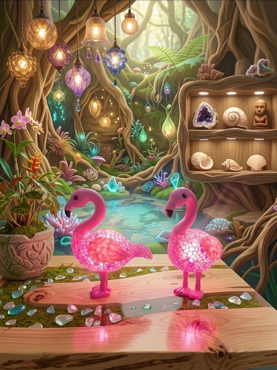 Renk Değiştiren Flamingo Led Işıklı Lamba