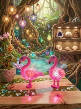 Renk Değiştiren Flamingo Led Işıklı Lamba