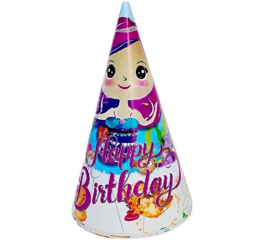 Deniz Kızı Happy Birthday Tasarımlı Şapka 8'li