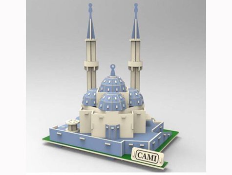Ahşap 3D Puzzle Cami Maketi