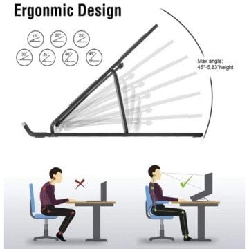 Ergonomik Ayarlı Katlanabilir Laptop Tablet Standı 7 Kademeli