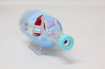 Işıklı Renkli Şişe Şeklinde Batmayan Ayıcık Tasarımlı Biblo