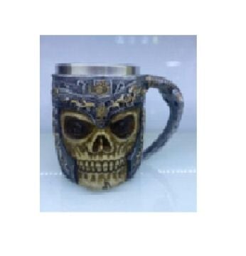 3 Boyutlu Kurukafa Şövalye Tasarımlı Kupa Bardak