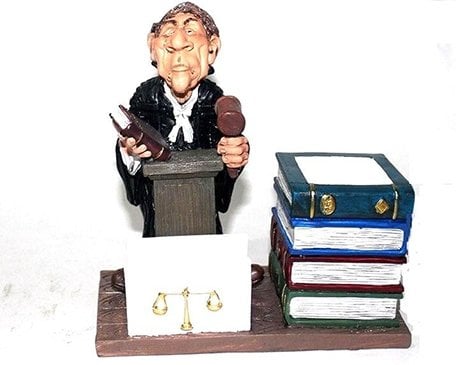 Erkek Hakim Tasarımlı Kalemlik Kartvizitlik & Kalemlik Biblo