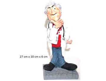 Düşünen Erkek Doktor Dekoratif Meslek Biblosu