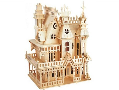 Ahşap 3D Puzzle Yazlık Ev Maketi Maketi G-DH004