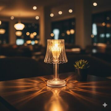 Kristal Tasarım LED Masa Lambası (14 cm)