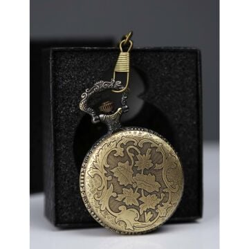 Kutulu Kabartmalı Atatürk Tasarımlı Köstekli Cep Saati