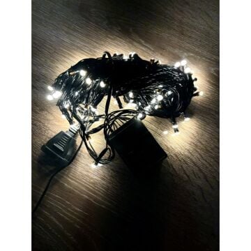 8 Fonksiyonlu 100 Led Siyah Kablo Sarı Damla Dekoratif Led Işık (10 mt)