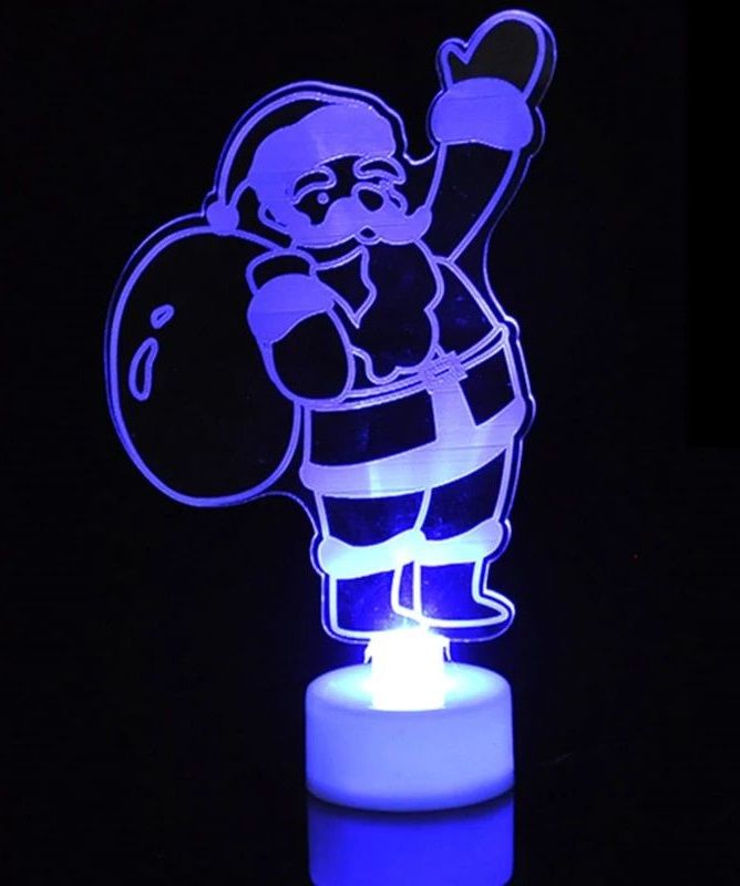 Dekoratif Işıklı Noel Baba Biblosu