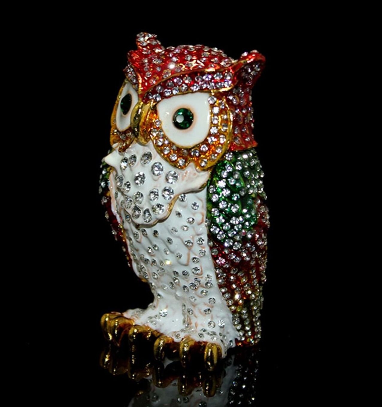 Dekoratif Swarovski Taşlı Tekli Baykuş Biblosu