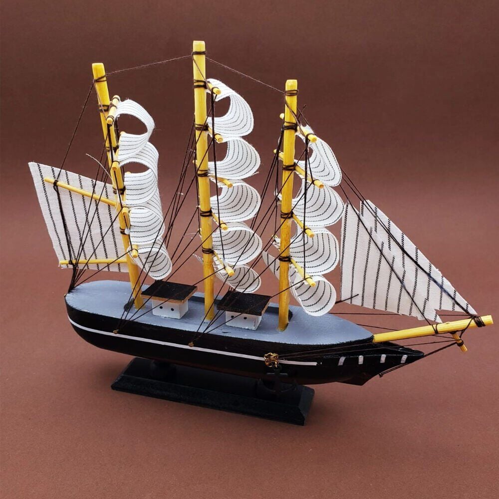 Dekoratif Ahşap Yelkenli Gemi Maketi 30CM