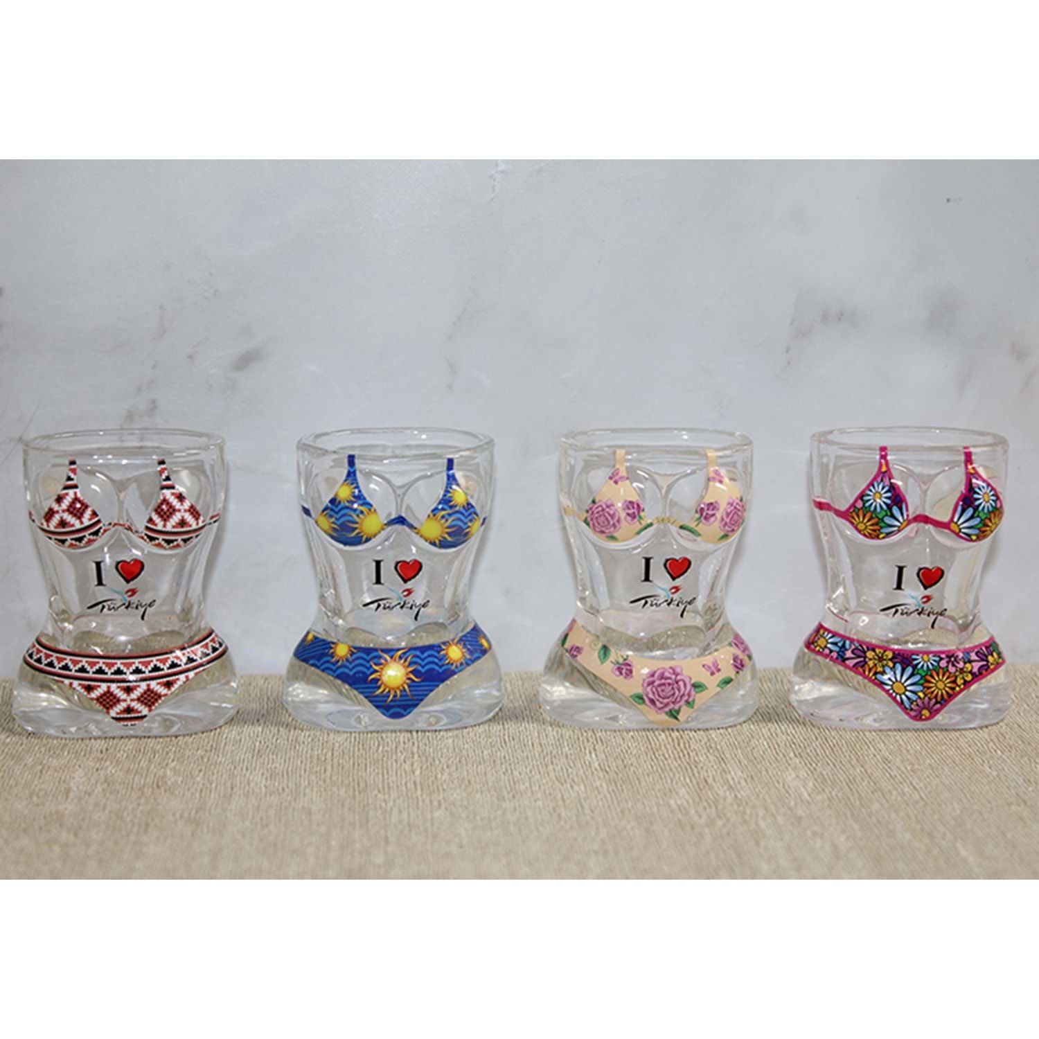 Bikinili Cam Shot Bardağı