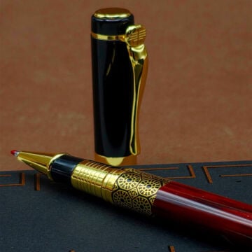 Özel Gold İşlemeli Kutulu Tekli Tükenmez Vip Kalem